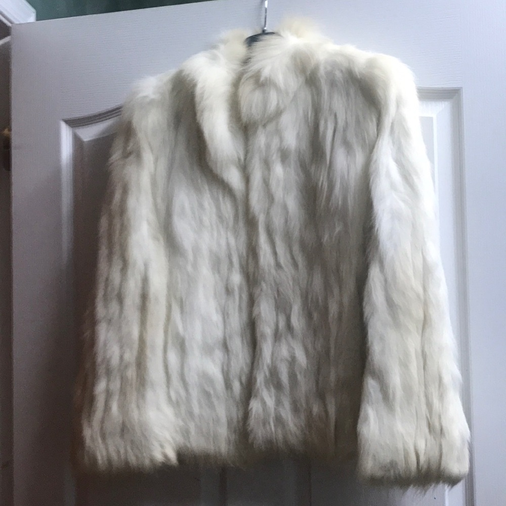 White fox fur jacket